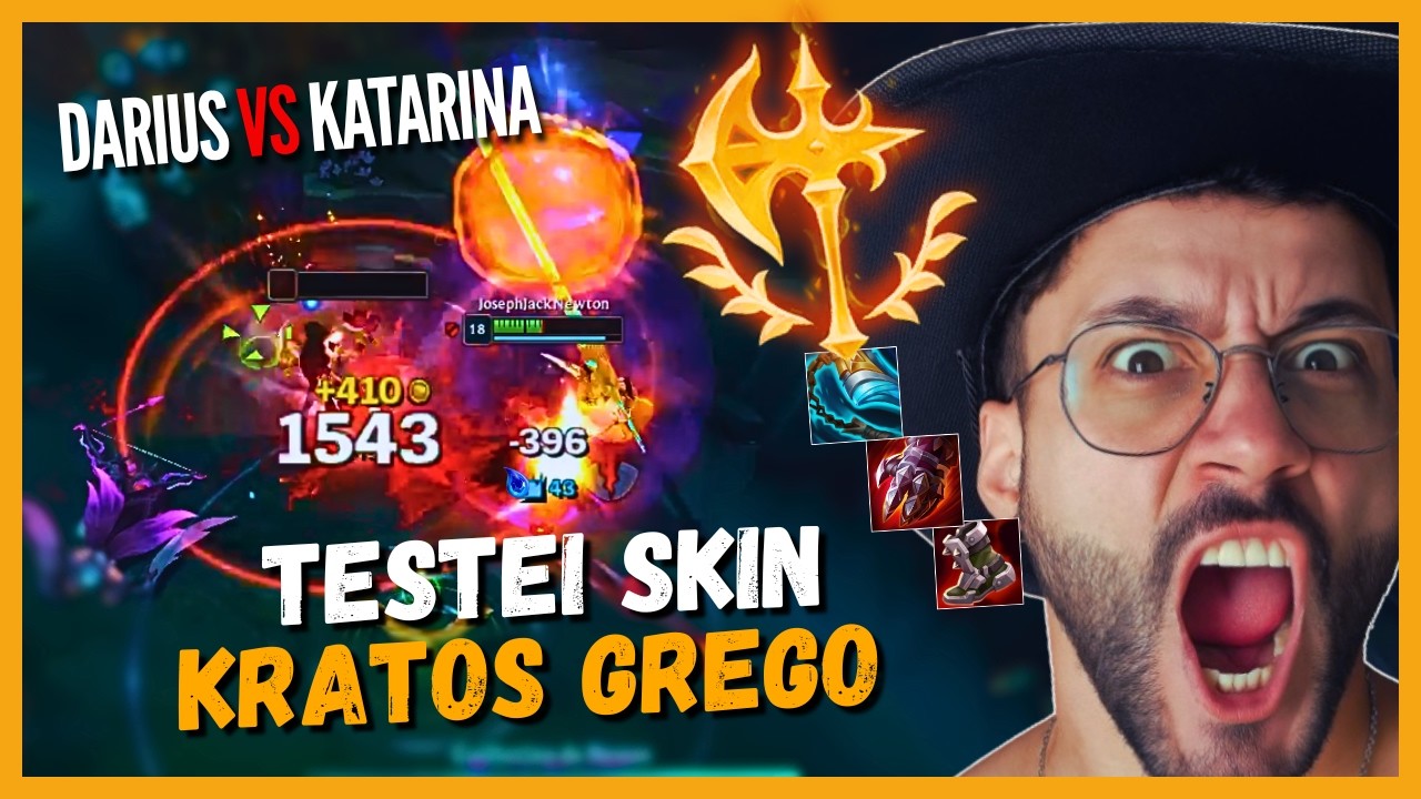 DARIUS ⚔️ KATARINA - AMASSEI COM SKIN DARIUS KRATOS GREGO