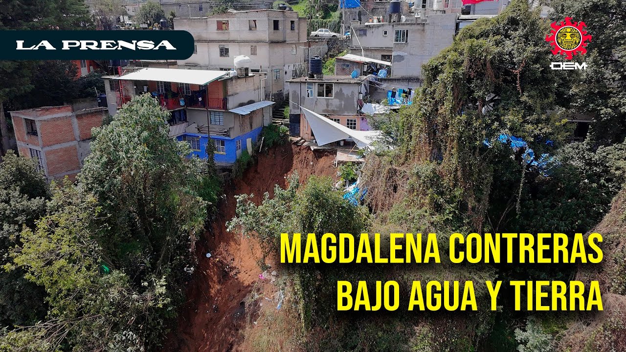Deslave en el Cerro del judío en La Magdalena contreras