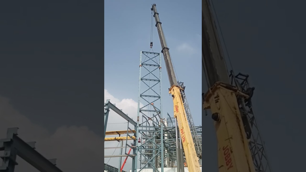 Pipe Rake Errection works by crane.#safety #safteyfirst #traning #occupationalhealthandsafety 