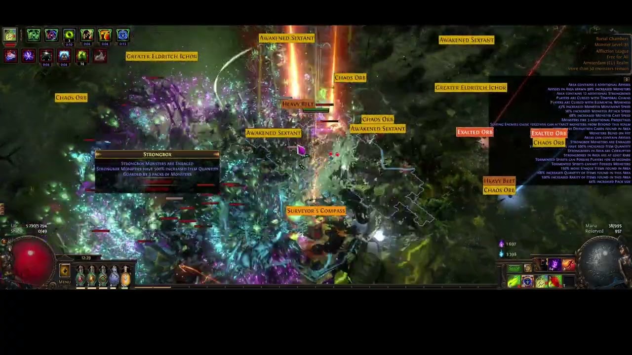 PoE 3.23 - CA/TR MF quick showcase t16 beyond/strongbox/abyss