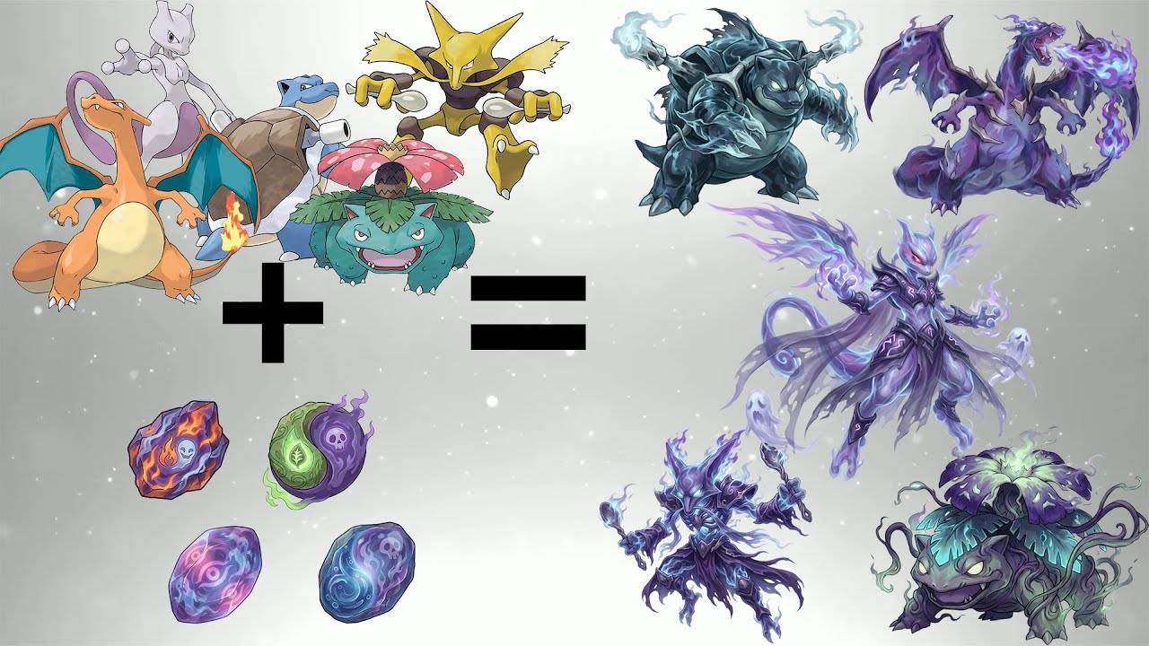 What if Pokemon change TYPE with a GHOST STONE? ANIMATED POKEMON Type Swap