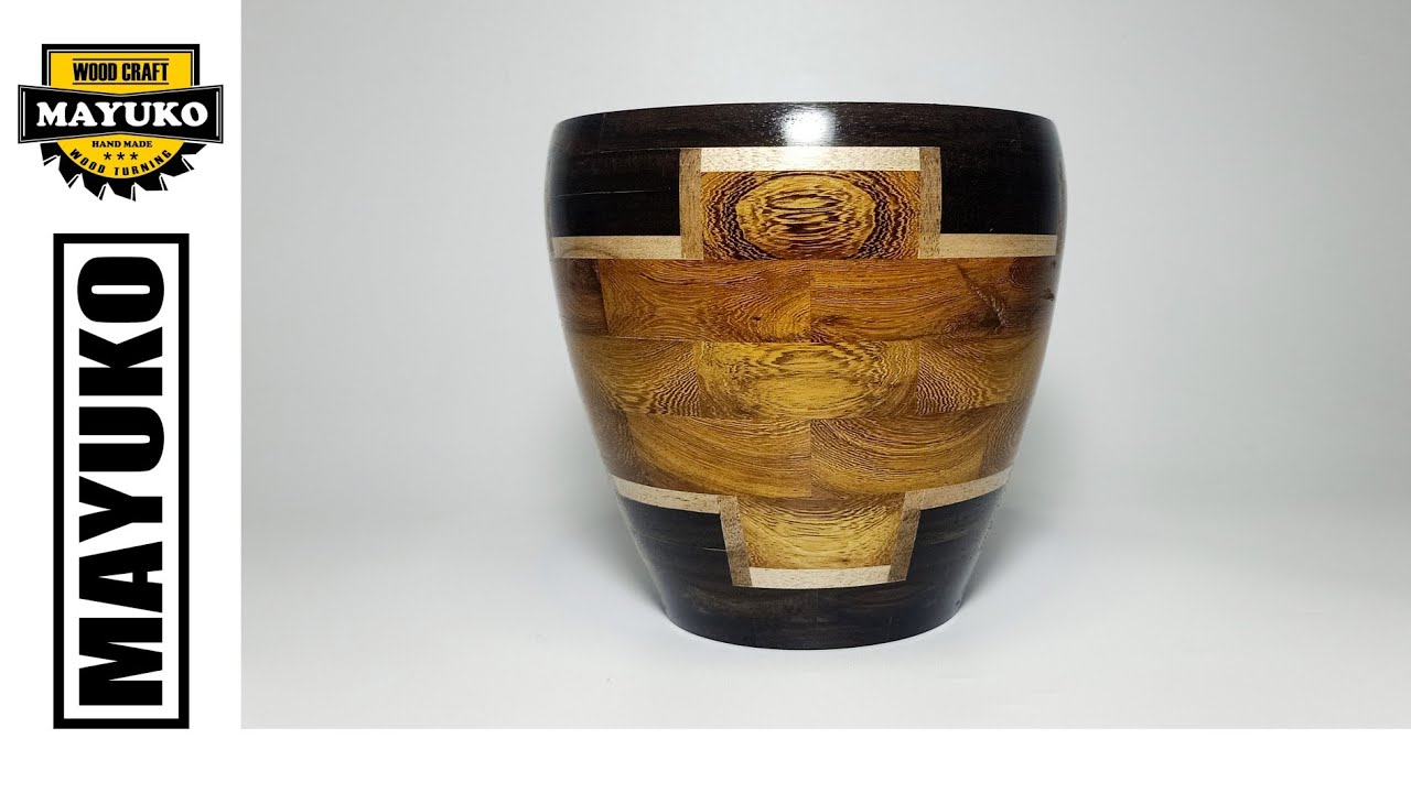 SEGMENTED JOHAR VASE, wood turning