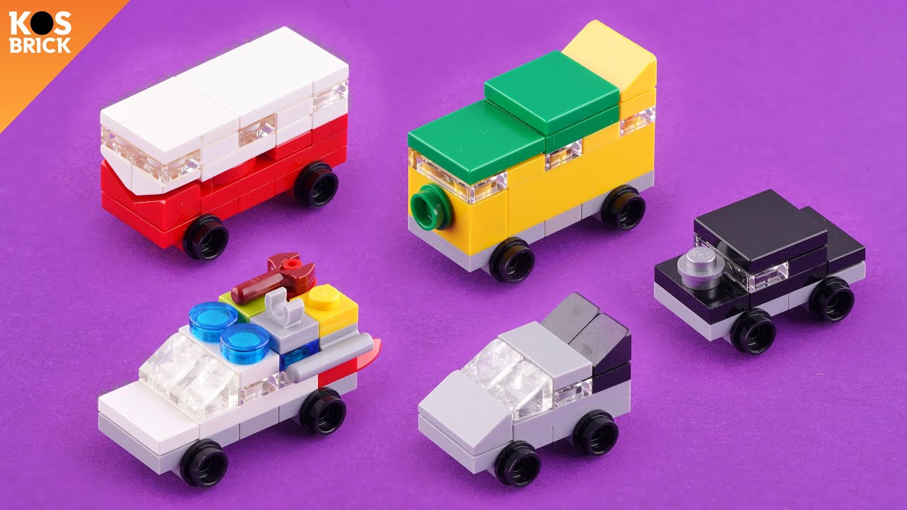 Lego Famous Cars Mini Vehicles - Ghostbusters Ecto-1, De Lorean, TMNT, Fast and Furious (Tutorial)