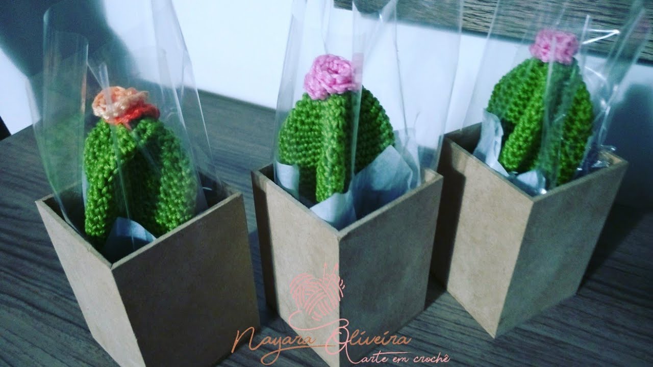 Cactos de crochê / cactus crochet