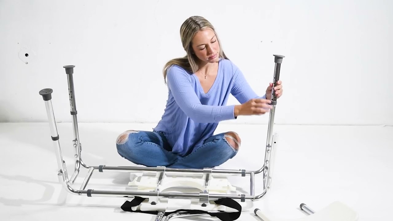 Sliding shower chair assembly video