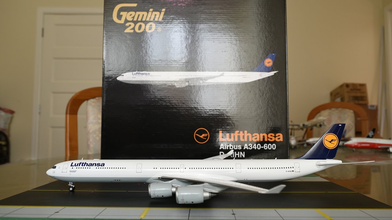 Gemini Jets 1:200 Lufthansa A340-600 Unboxing and Review