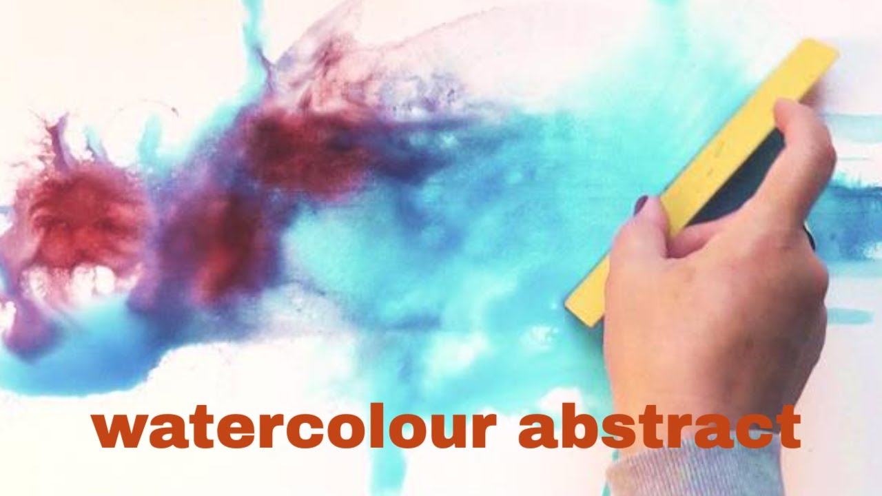 simple abstract watercolour wet into wet loose abstract