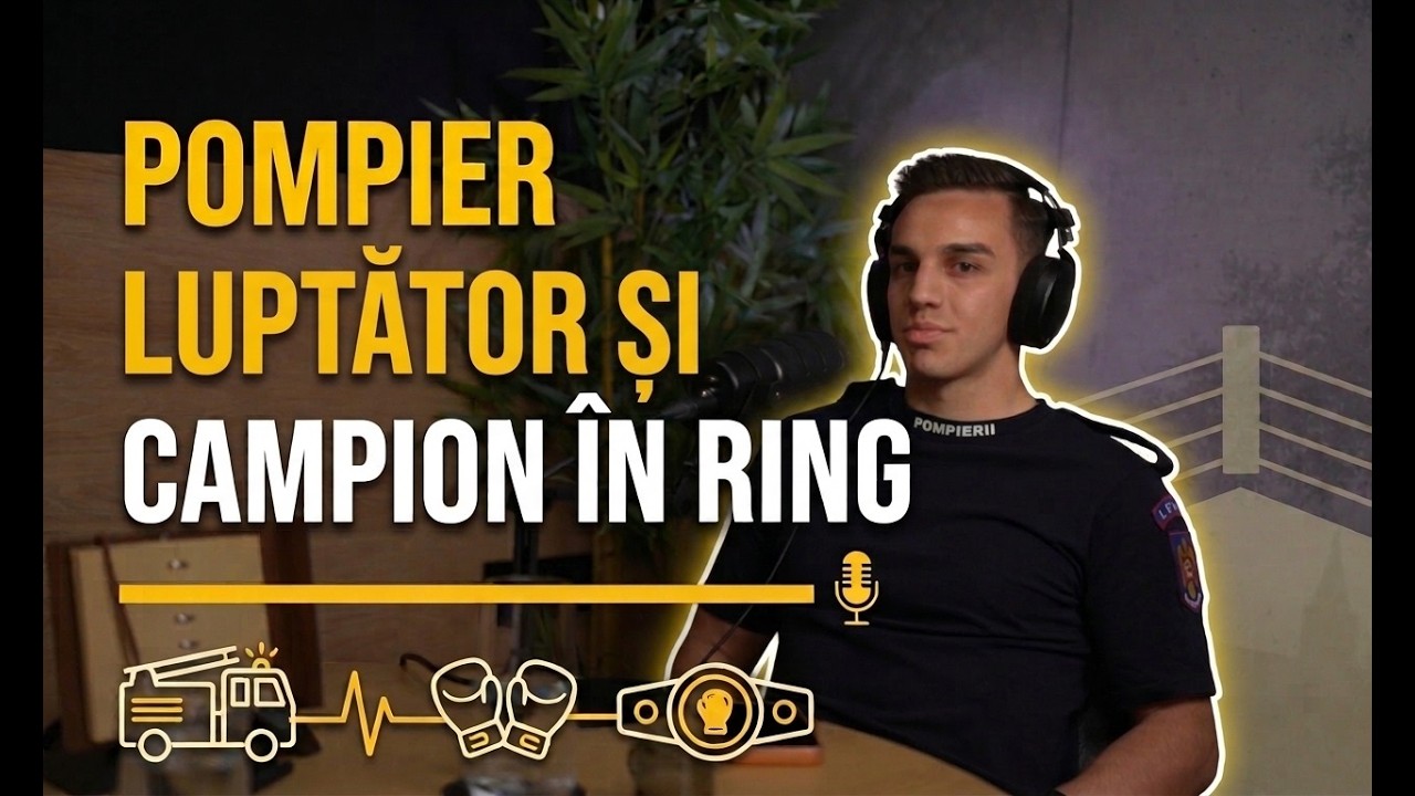 Salvează vieți și luptă &icirc;n ring! Povestea pompierului campion la kickboxing Iulian Marinescu