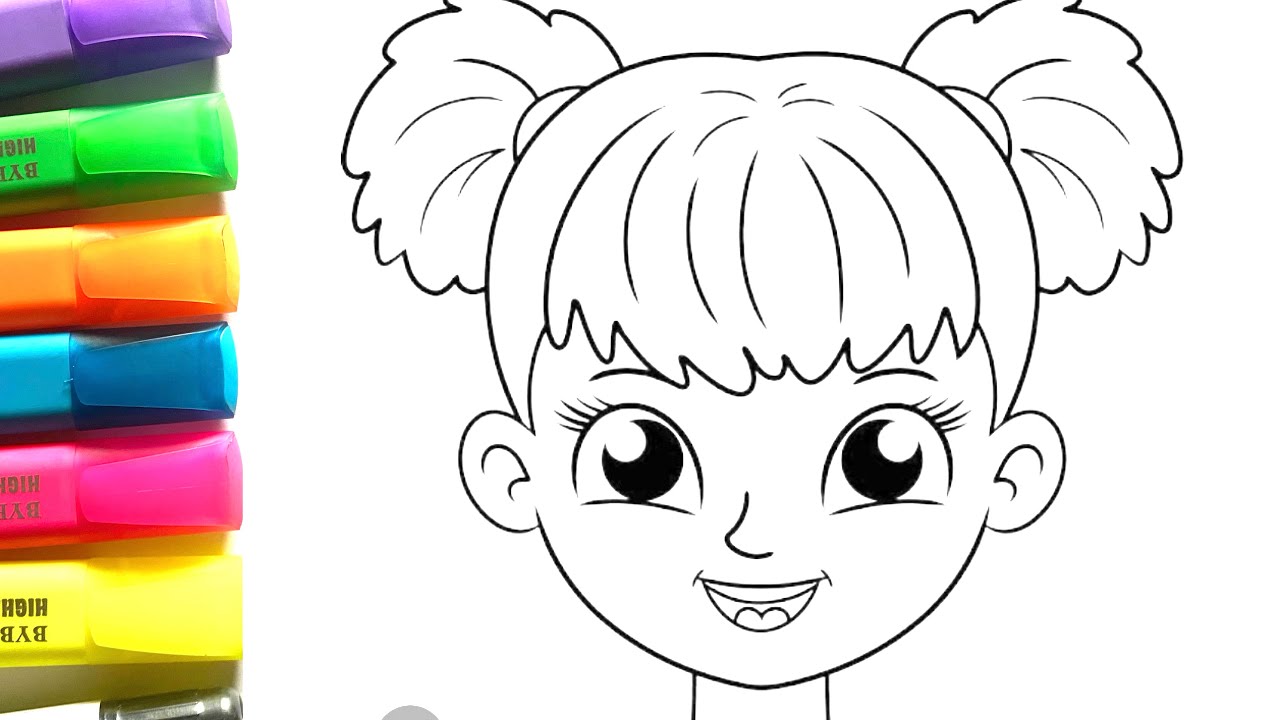 How to color a girl face 