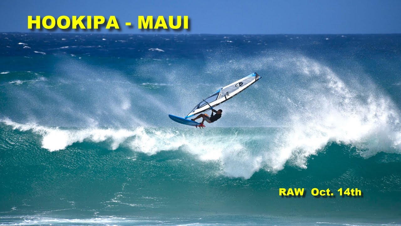 Windsurfing at Hookipa / Maui / Solid NNW Swell Oct. 14th 🌊🌊🌊 #maui #windsurf