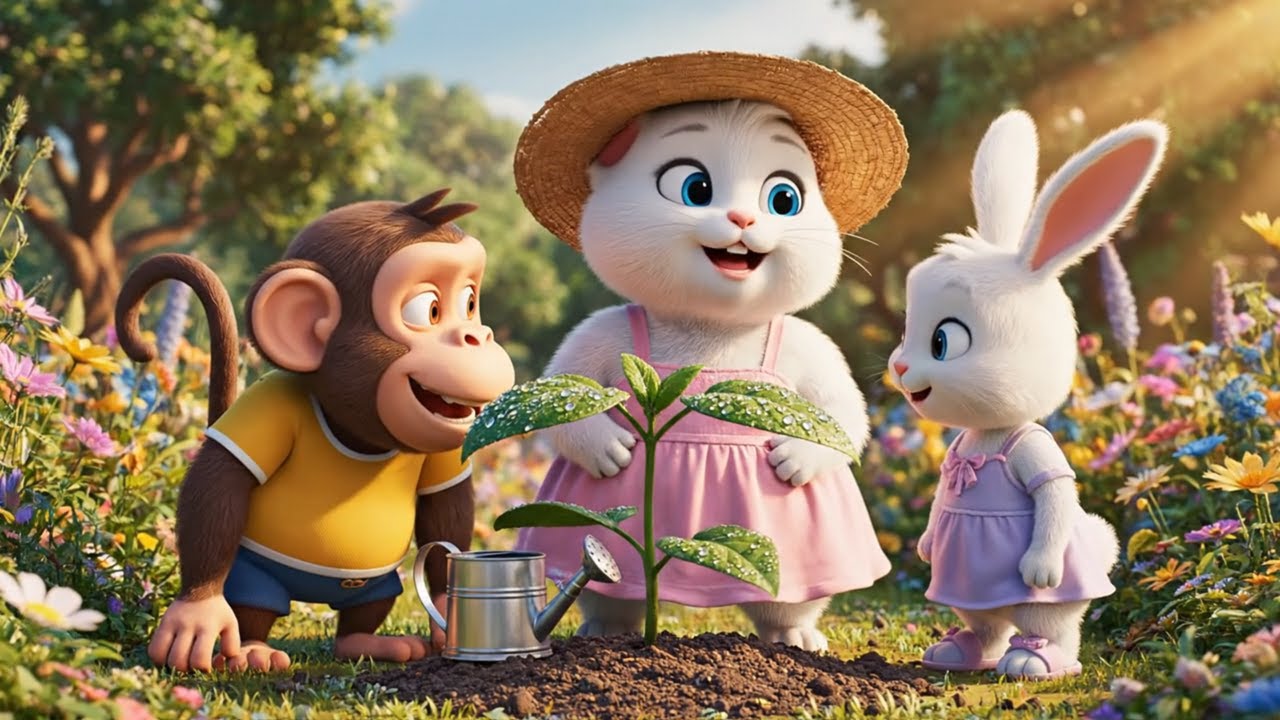 Mup Cat’s Planting Lesson & the Ant Rescue Mission — Forest Cooperation and Gentle Skills
