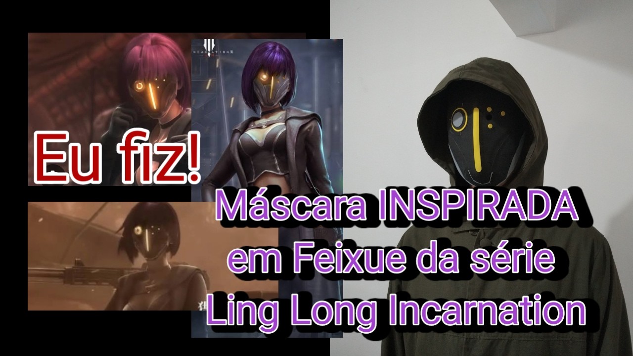Eu fiz a máscara, INSPIRADA (não é igual), da  FEIXUE, da série Chinesa Ling Long Incarnation!