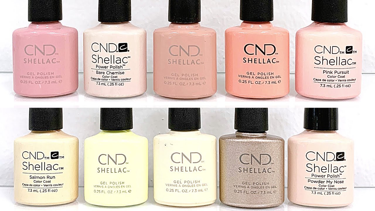 Swatching the ENTIRE CND Shellac Line 2021 [Video #3 BLUSH/NUDE/YELLOWS]