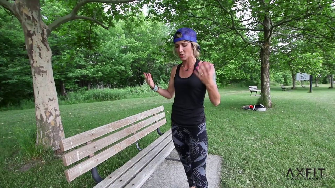9 Minute HIIT Full Body Park Bench Workout : Fat Burning Bodyweight Training Anywhere!