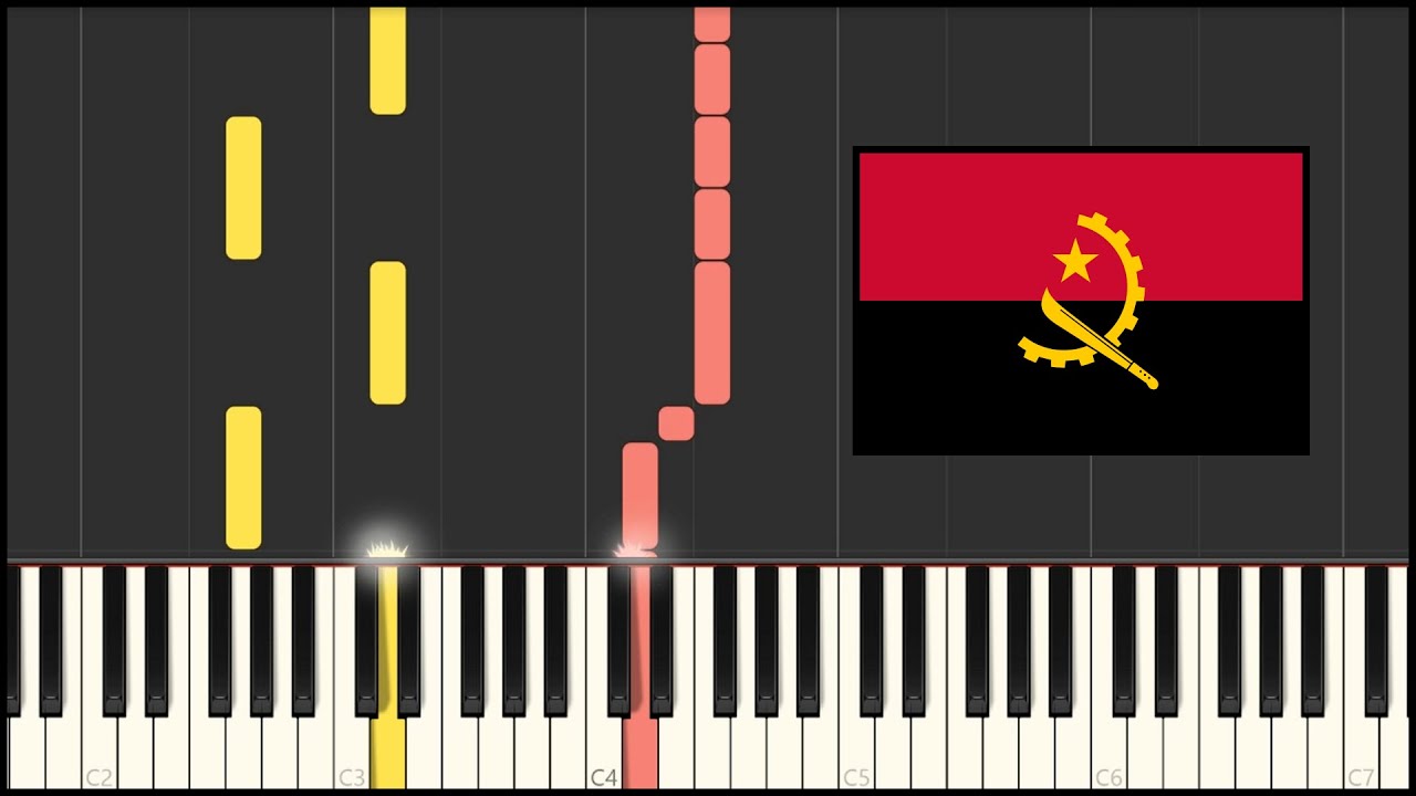 Angola National Anthem - Angola Avante (Piano Tutorial)
