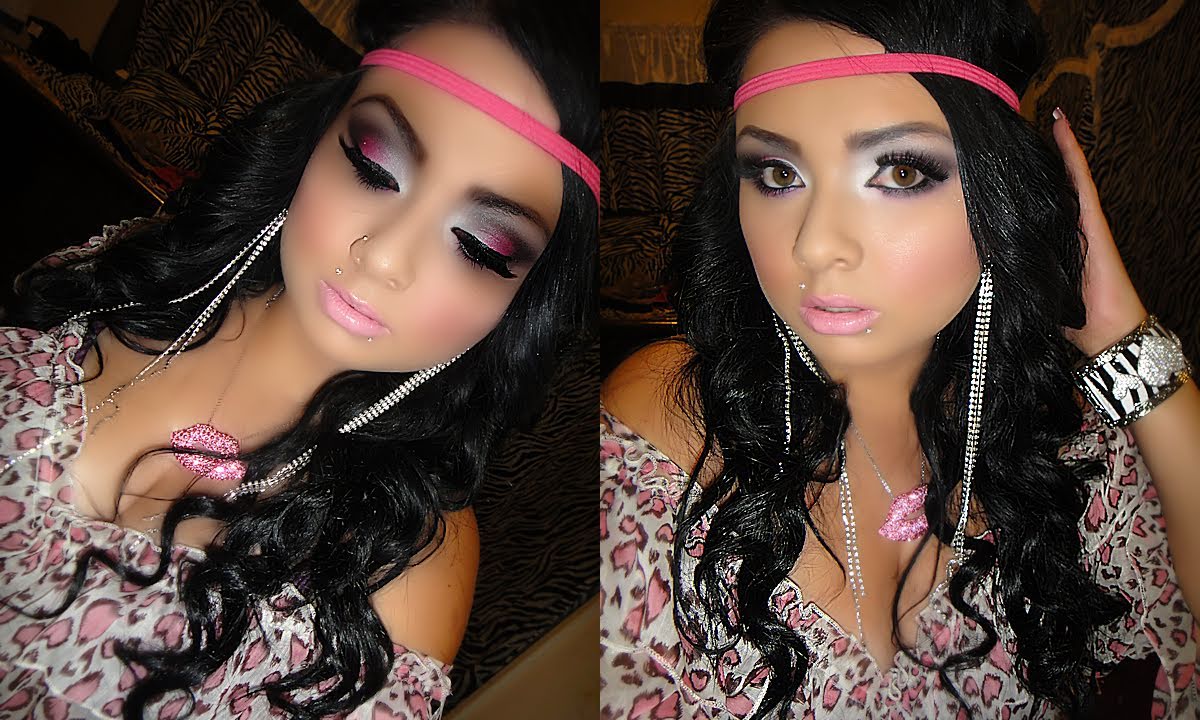 smokey pink and brown