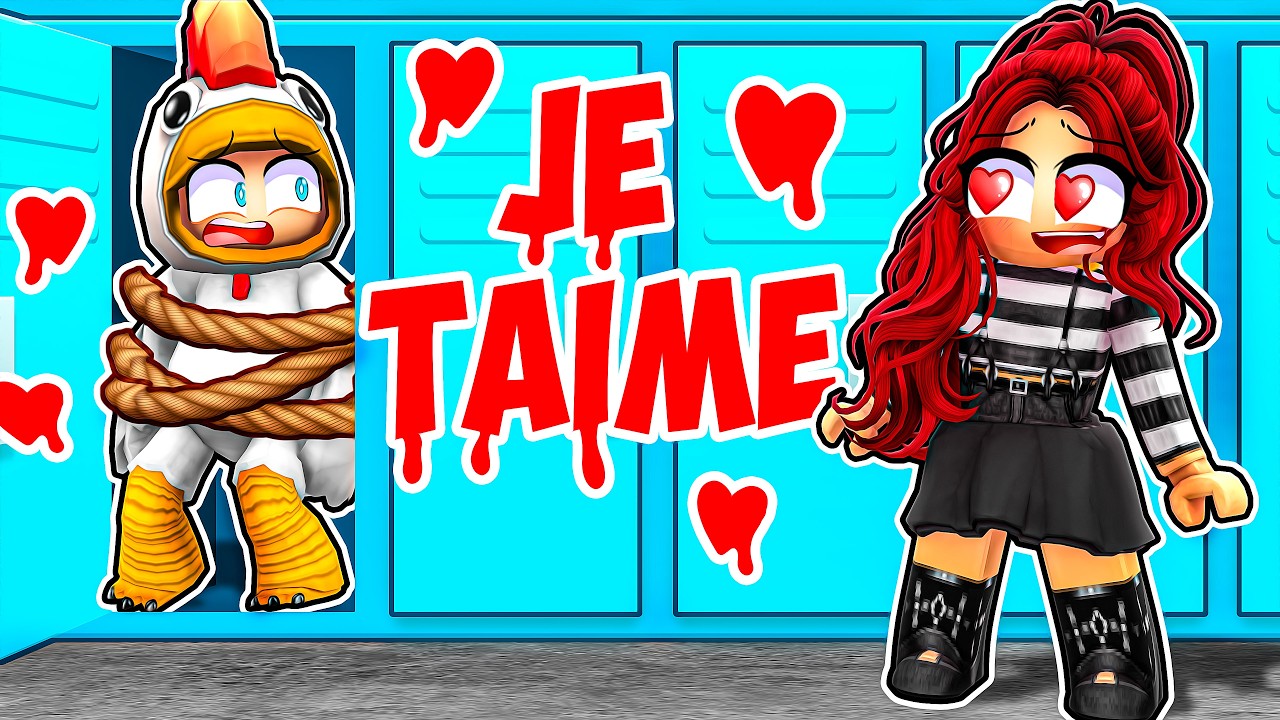 Ma HARCELEUSE CRUSH sur moi à l'école de BROOKHAVEN Roblox !