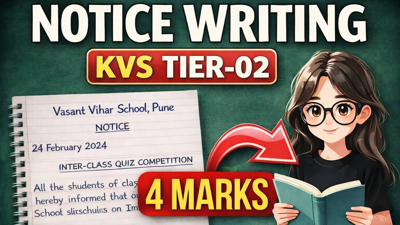 CLASS-04 NOTICE WRITING KVS TIER-02 DESCRIPTIVE BATCH #kvs 