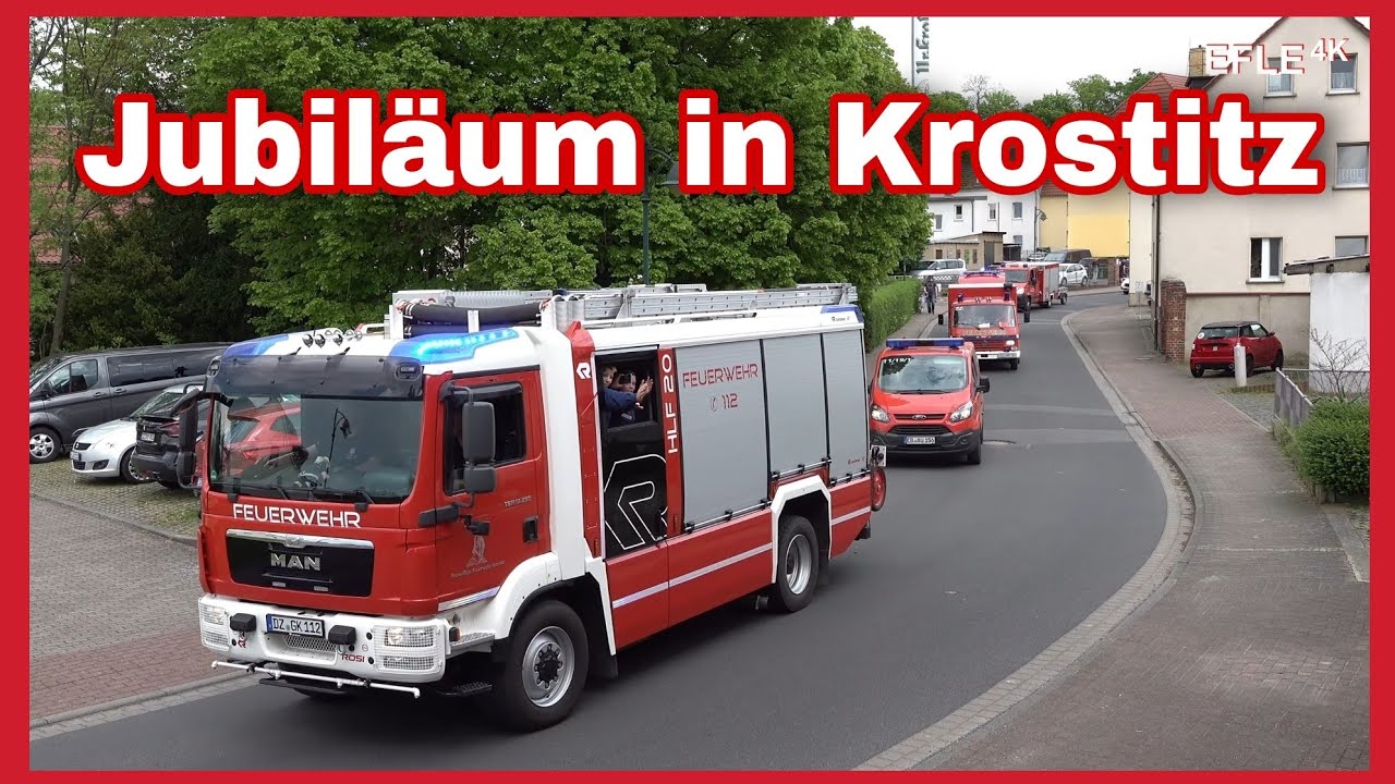 FAHRZEUGKORSO1️⃣3️⃣5️⃣Jahre FF Krostitz🚒🚨