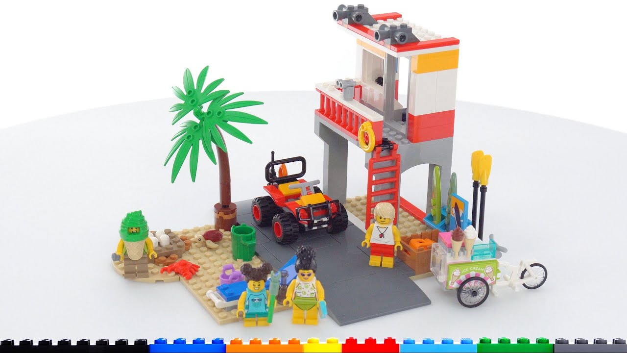 LEGO City Beach Lifeguard Station 60328 review! Sensible layout for play, good scene for kids 5+