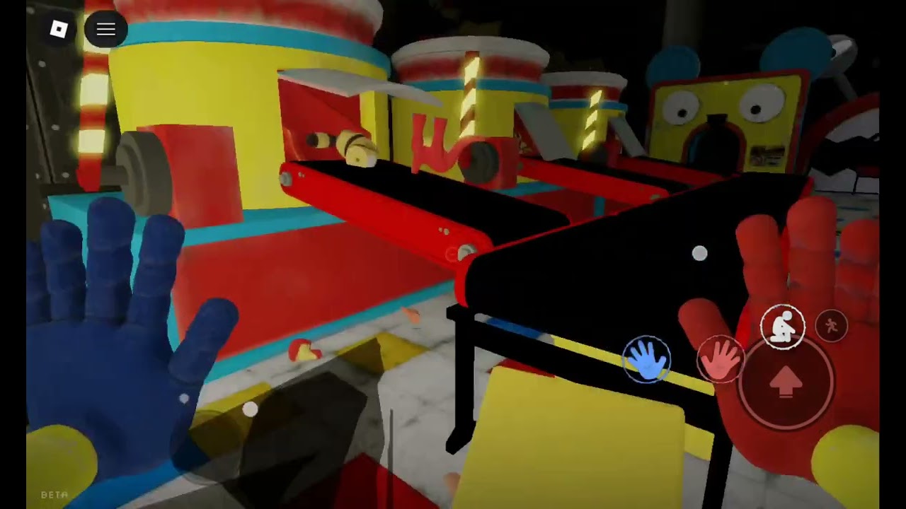 Jugando a poppy playtime en roblox y se ve super realista
