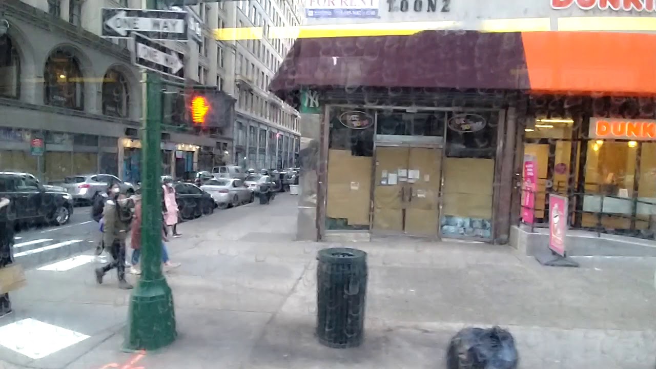 MTA NYC Bus|South Ferry Bound M55 Bus bus from 5th Avenue & 14th Street to 5th Avenue & 23th Street.