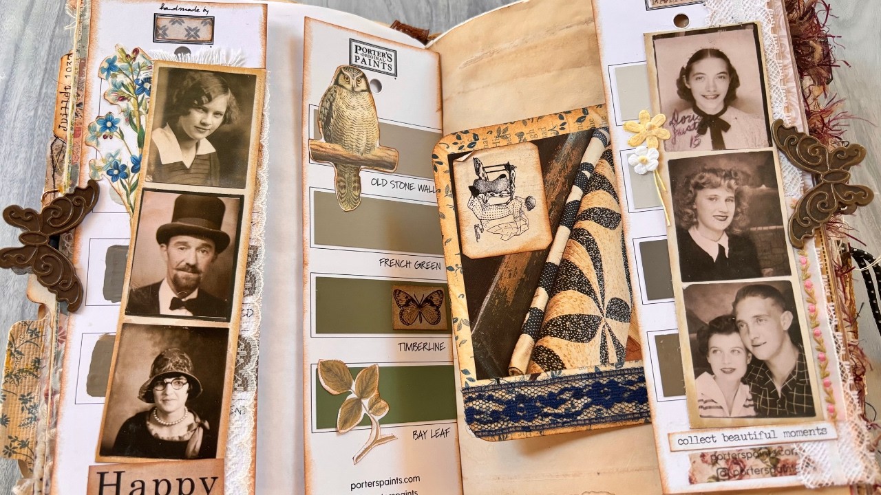 Adorable Tim Holtz Photo Booth Paint Strips | Forgotten Projects to Junk Journal Ephemera?