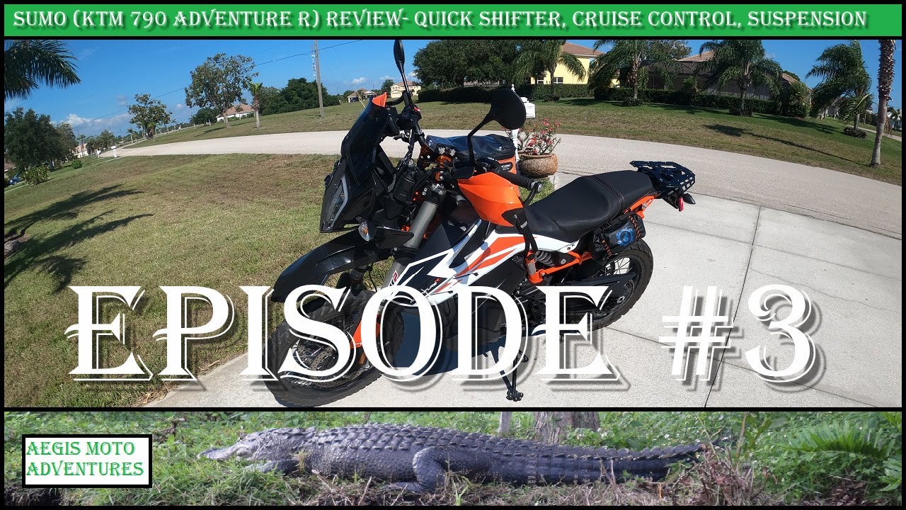 KTM 790 Adventure R (Sumo) Review of Quick Shifter, Cruise Control and Suspension- Motorcycle ADV