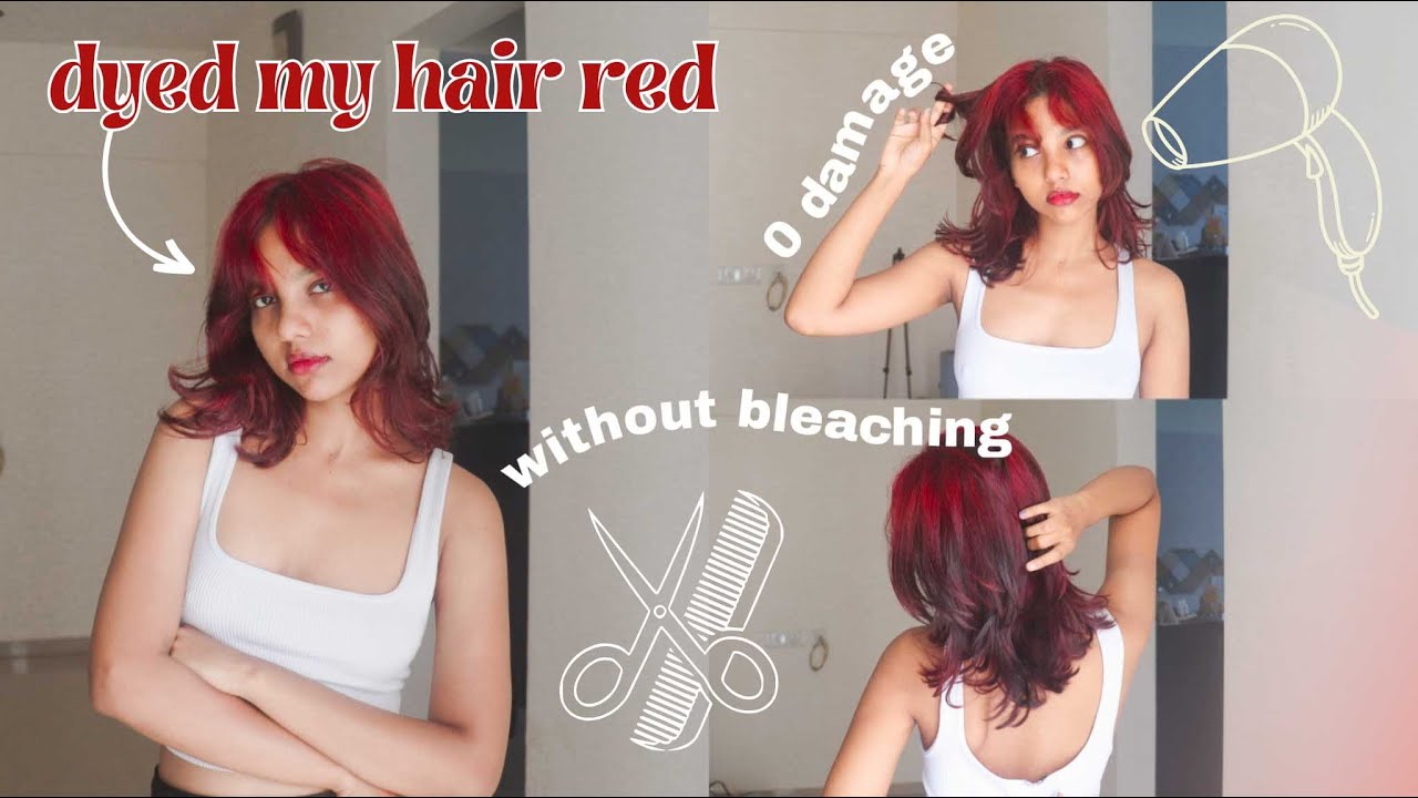 How to dye your hair red without bleaching/ (for black Indian hair)