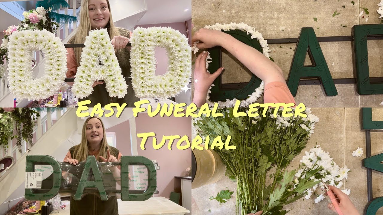 How to make funeral flower letters | Detailed floristry tutorial to easily become a pro florist