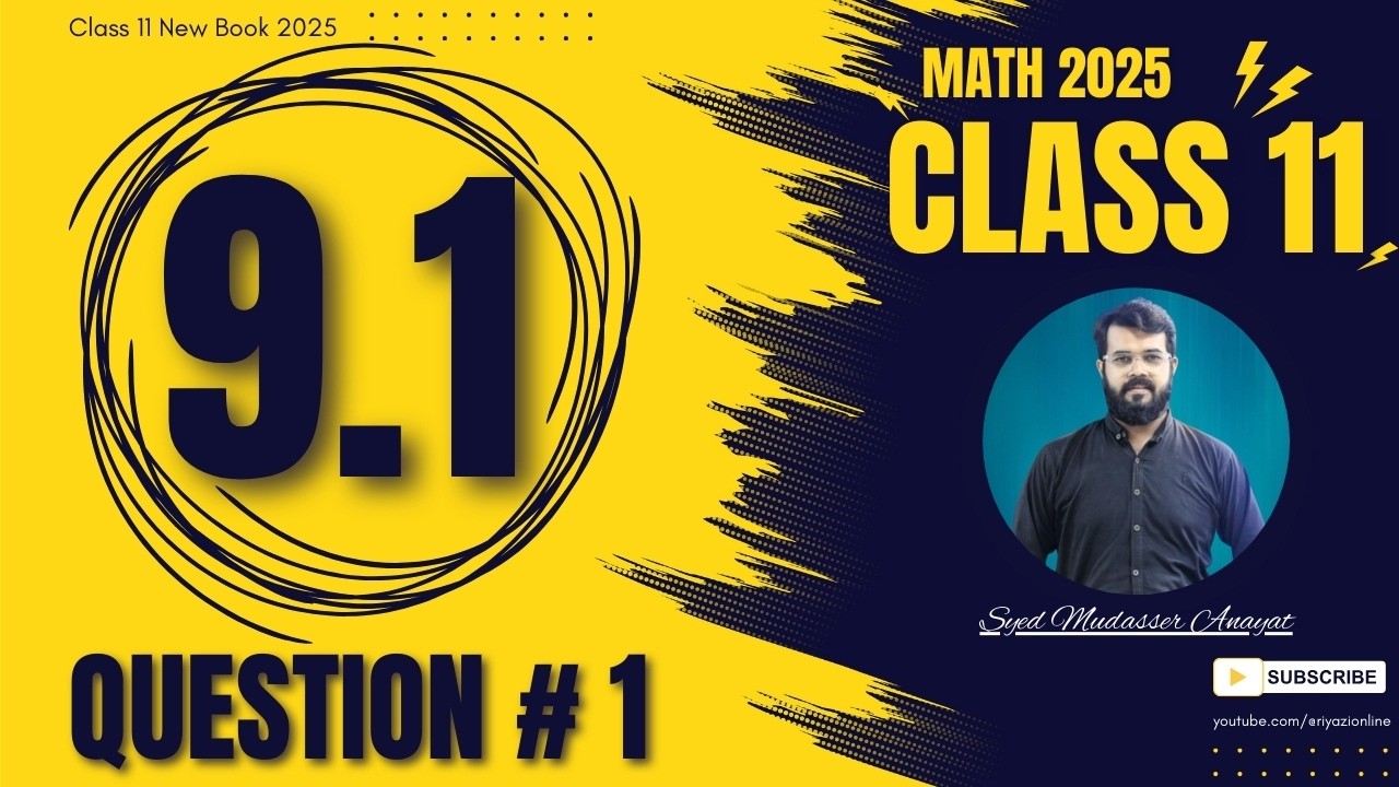Class 11 Math Exercise 9.1 Question 1 Complete Solution 1st year math new syllabus