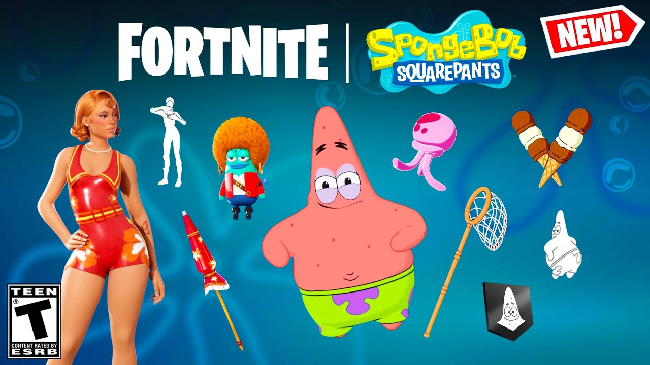 *NEW* SPONGEBOB COLLAB IN FORTNITE! NEW UPDATE & FINDING NEW CUBED SPRITES!