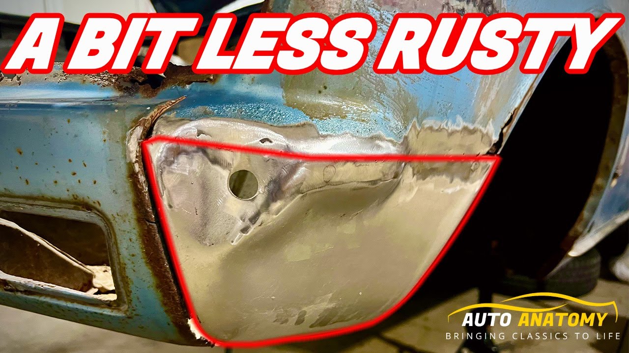 More rust on the FLOODED Corvair:  Cutting out the fender corners & finding NEW problems!
