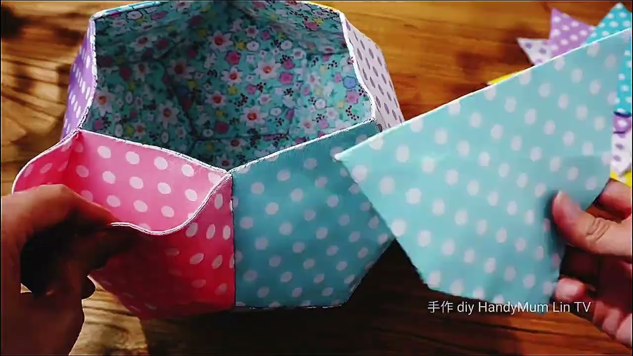 💎Warm Patchwork Basket &ndash; A Cozy Creation from Fabric Scraps