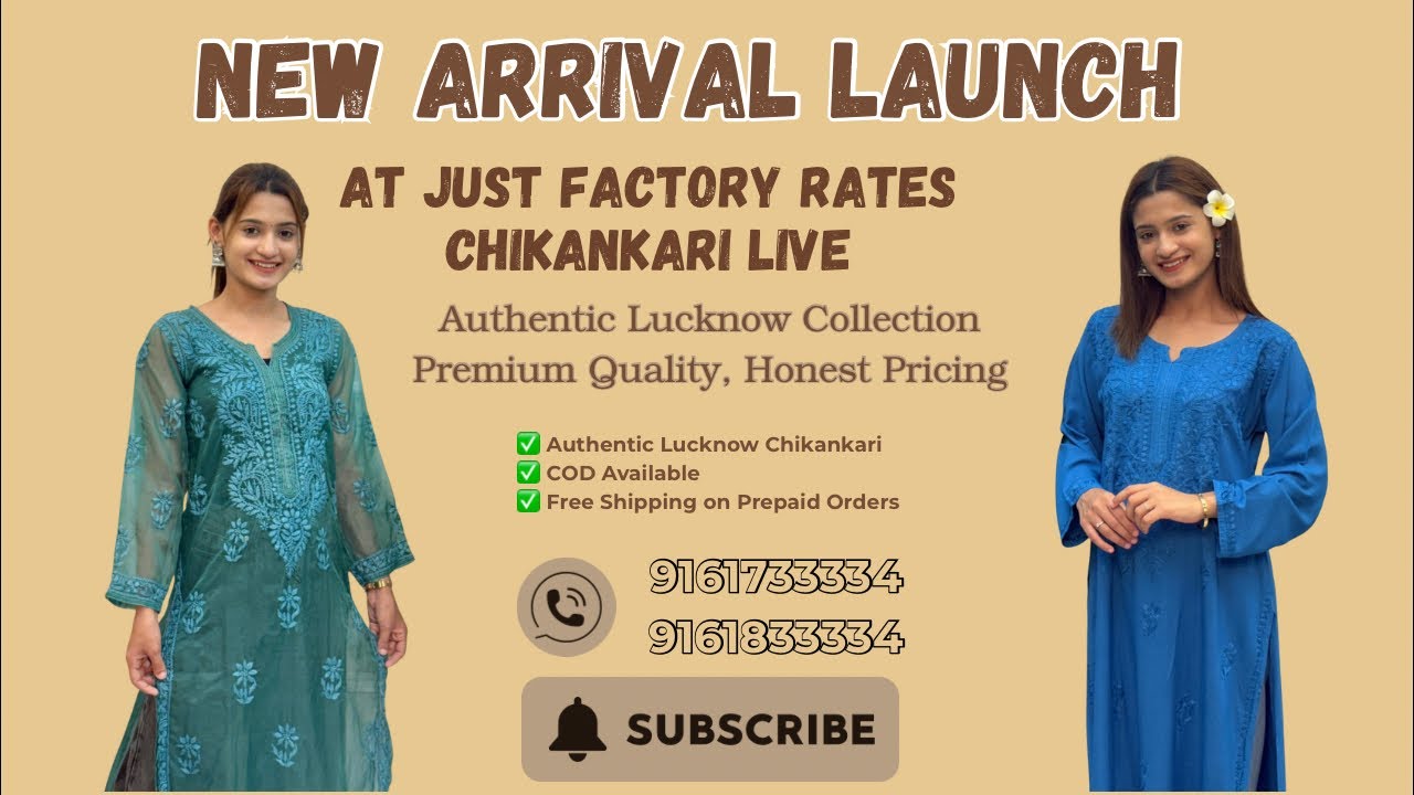 Grand New Arrival Launch 🔥 | Factory Rate Lucknow Chikankari | LIVE | RS Chikankari