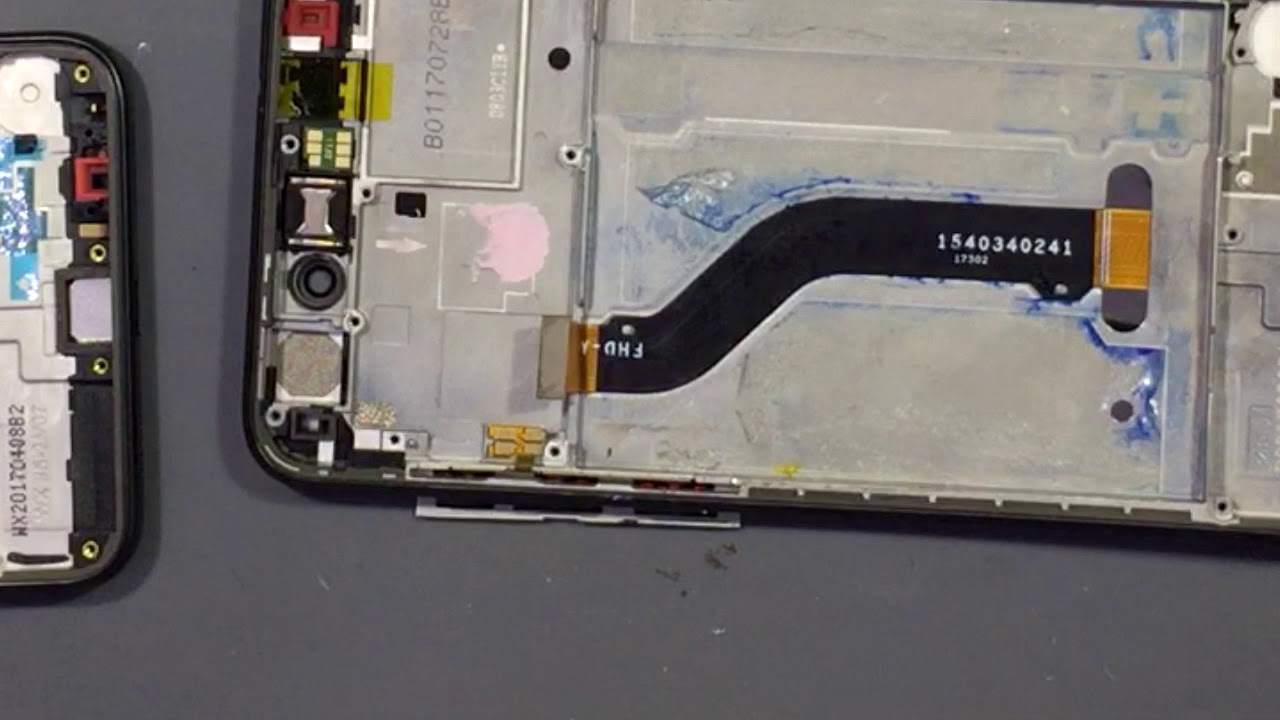 Huawei P8 Lite (2017), P9 Lite (2017).  Full teardown. Replacing LCD+touchscreen with frame.