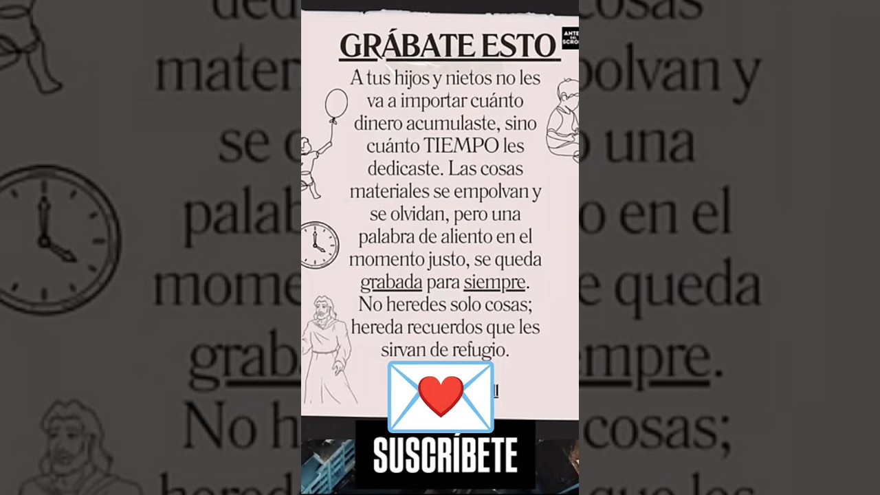 No heredes solo cosas. GR&Aacute;BATE &Eacute;STO #amen BENDICIONES 🫶 #suscribancen