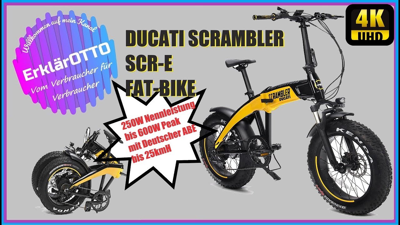 DUCATI SCRAMBLER SCR-E  FAT-BIKE 🚲💨💰1700€💰Erklärung und Testfahrt 29.07.22
