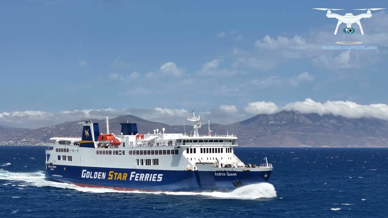 Andros Queen: Άφιξη & μανούβρα στη Μύκονο !