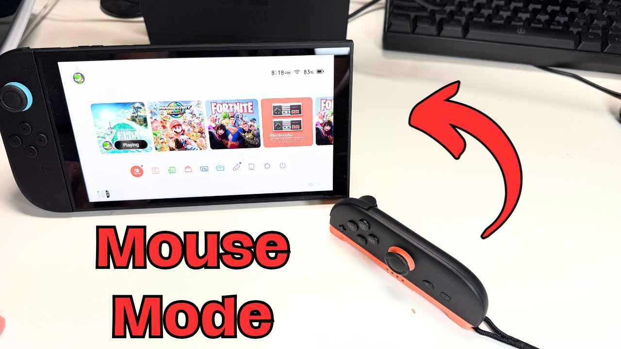 Using Mouse Mode on Nintendo Switch 2 Joy Cons