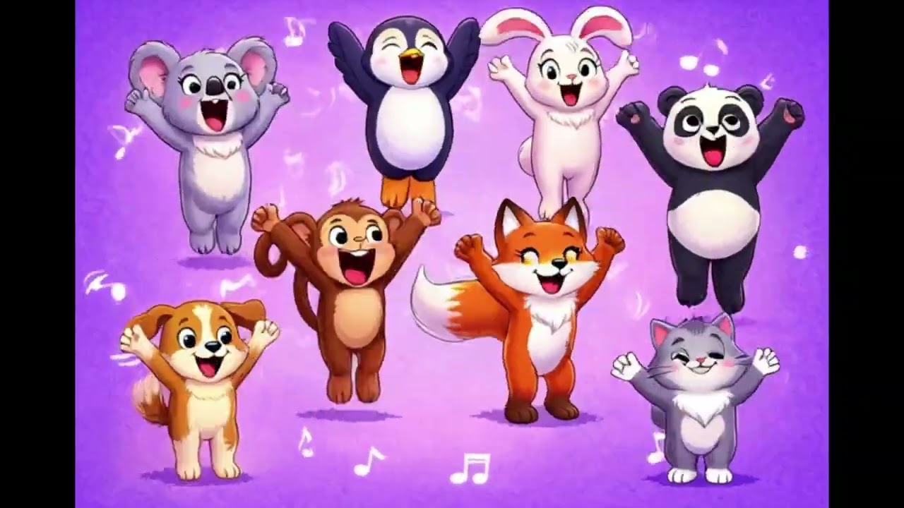Dancing Animals Song 🐾 | Fun Animal Sounds & Move | Newborn Sensory