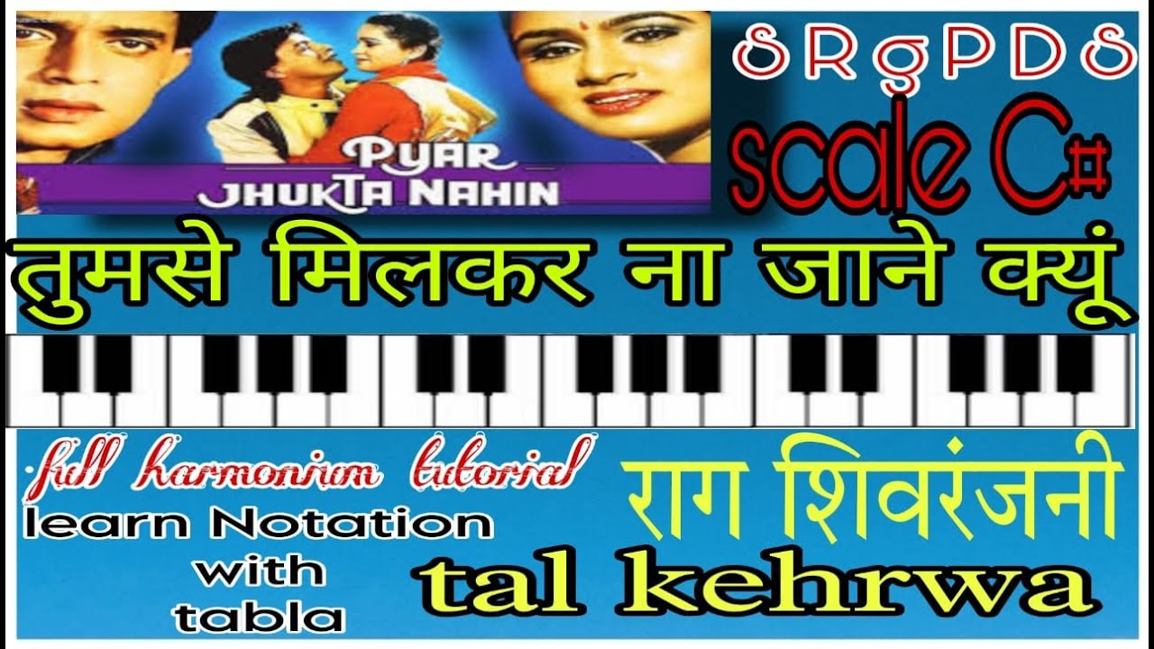 Tumse mil kar | तुमसे मिल कर | harmonium notes | lata mangeskar song harmonium | #kshamasingh