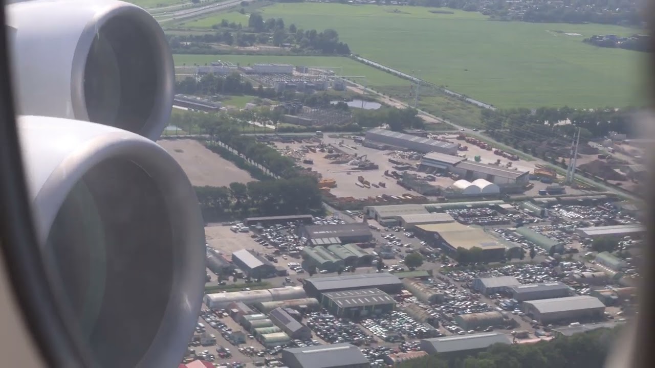 4K Emirates A380 Take off Polderbaan Amsterdam Schiphol EK148