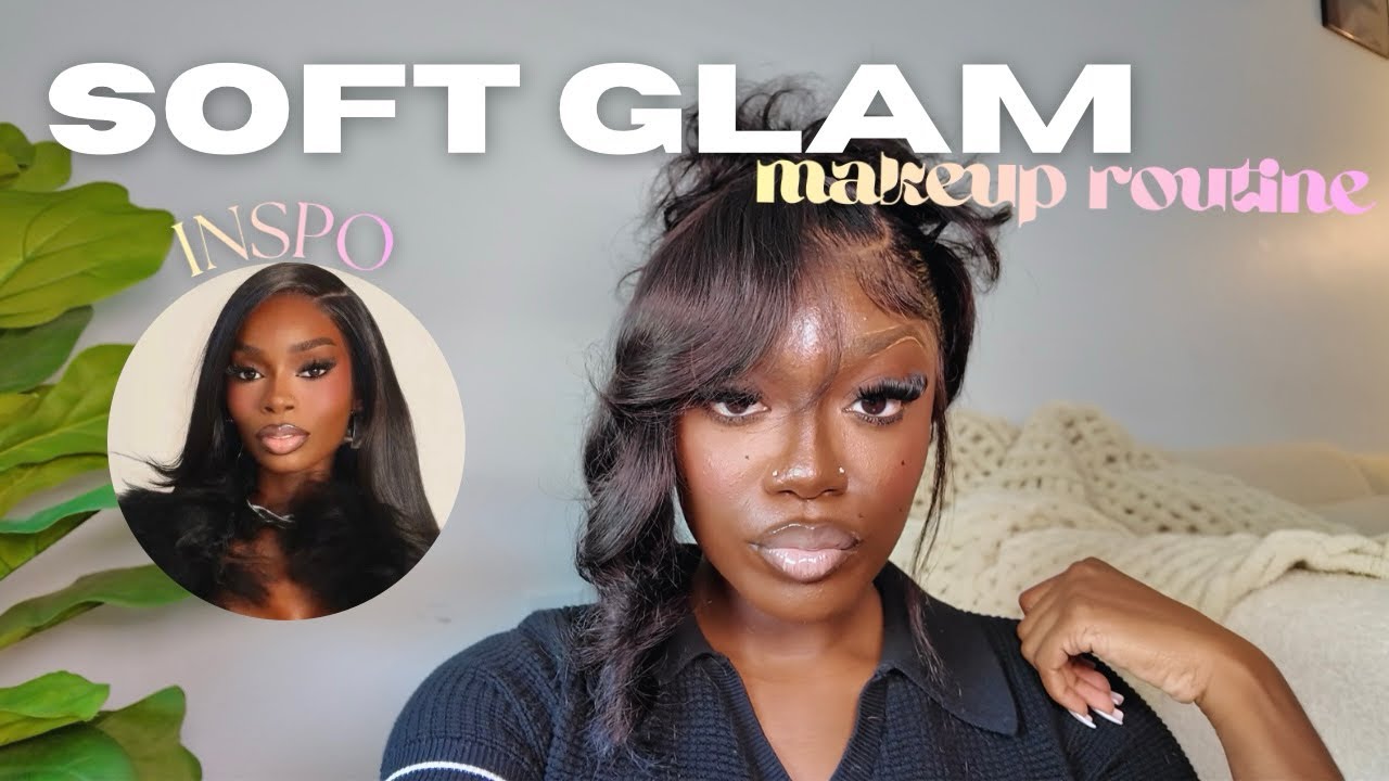 my everyday SOFT GLAM makeup routine as a BEGINNER 🎀| darkskin friendly drugstore makeup