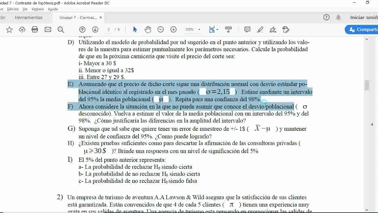 Rcmdr   Intervalo de confianza