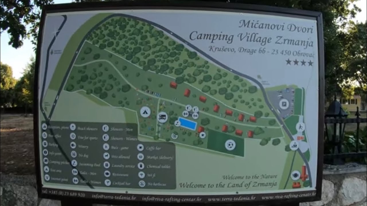 Kroatien Campingplatz Micanovi Dvori in Obrovac bei Jasenice Winnetou Film platz