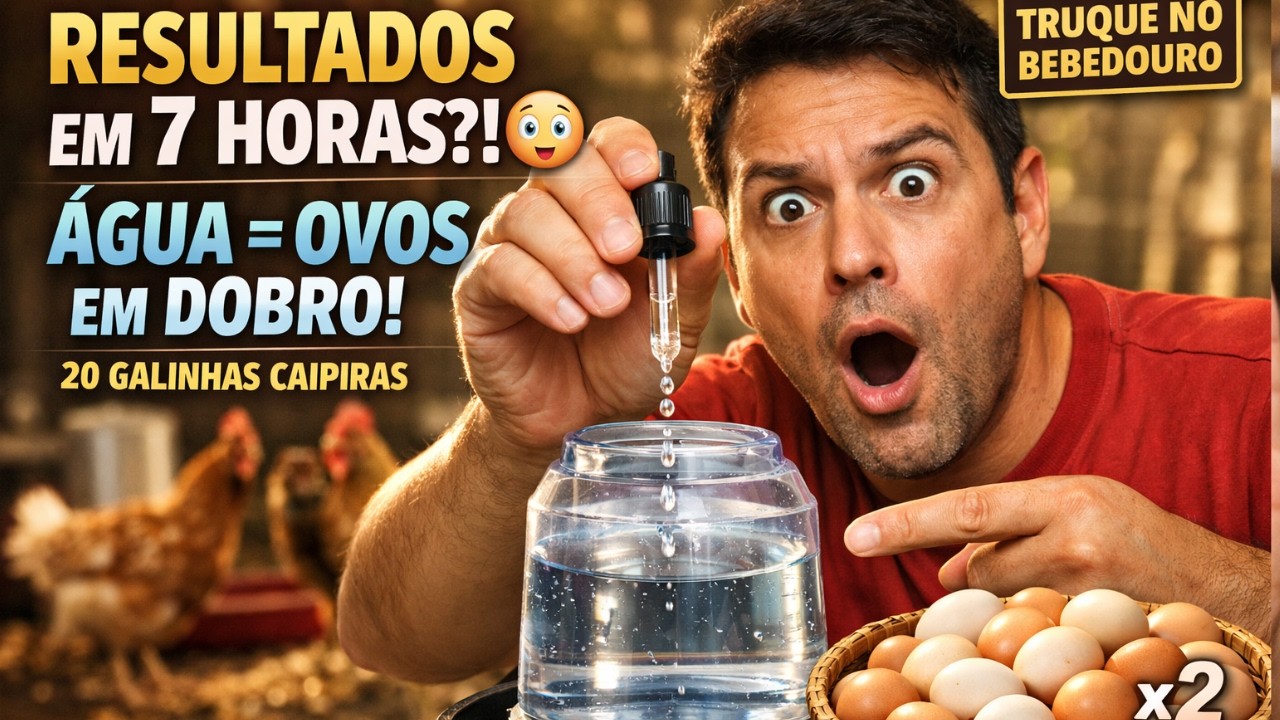 Resultados em 7 horas! O truque da água dobrou o número de ovos das minhas 20 galinhas caipiras
