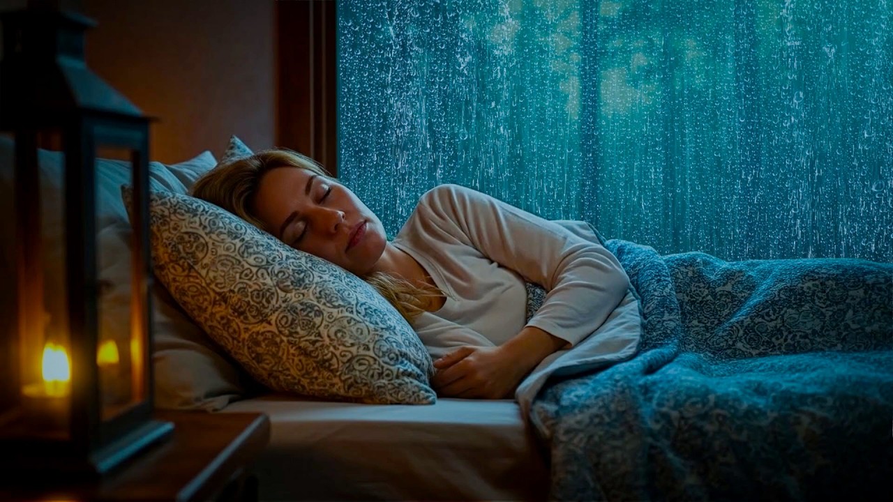 Suave lluvia nocturna en lo profundo del bosque | Relajación y sueño profundo La habitación lluviosa