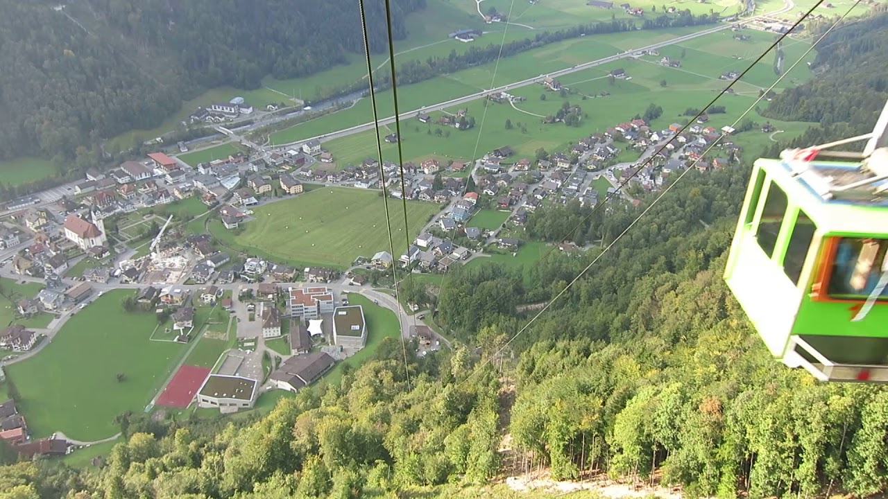 Luftseilbahn Wolfenschiessen - Brändlen Talfahrt - Switzerland