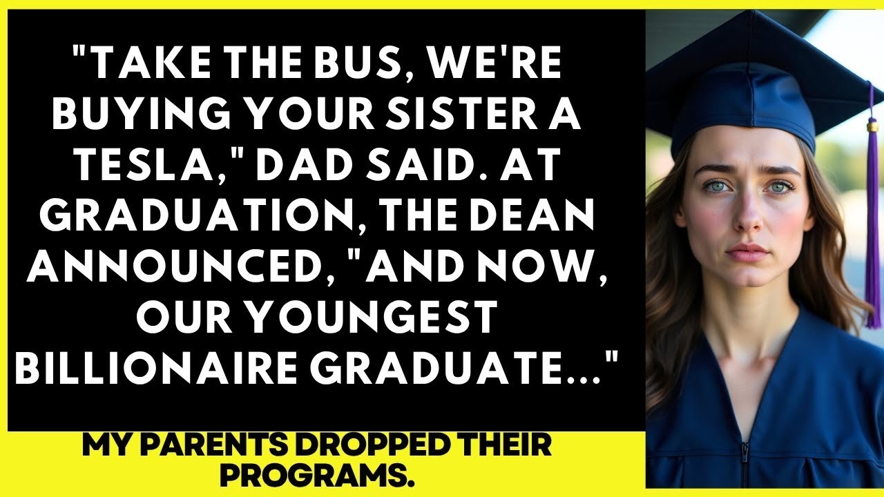 My Parents Made Me Take the Bus to My Graduation — While Buying My Sister a Tesla